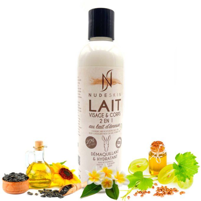 Lait 2 en 1 Hydratant et démaquillant au Lait d’Anesse Frais 20% (BIO)