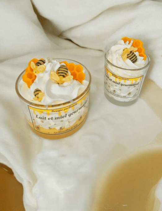 Mini bougie parfumée senteur LAIT ET MIEL GOURMAND