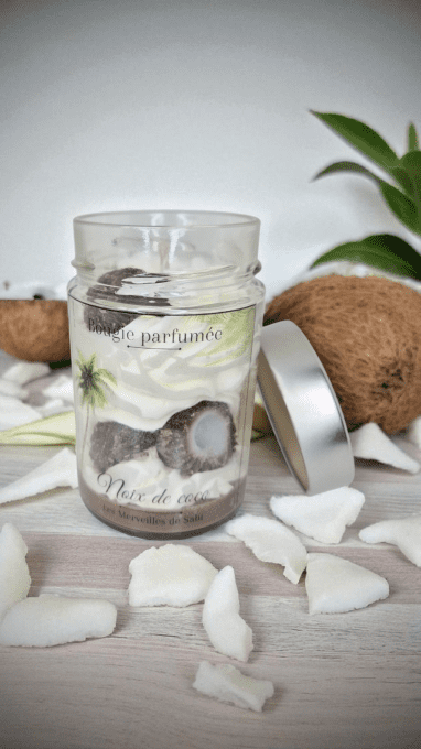 Bougie parfumée senteur NOIX DE COCO