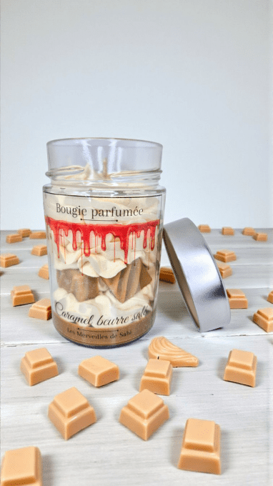 Bougie parfumée senteur CARAMEL BEURRE SALÉ
