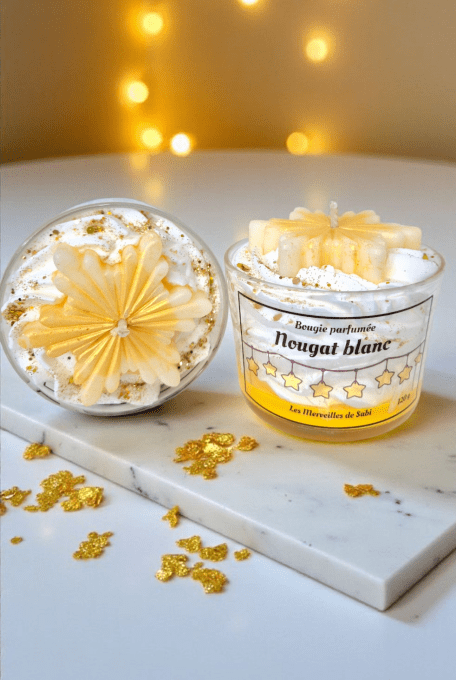 Bougie parfumée Senteur NOUGAT BLANC