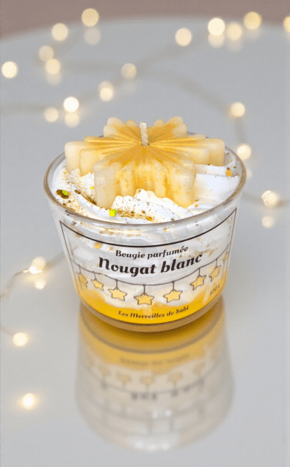 Bougie parfumée Senteur NOUGAT BLANC