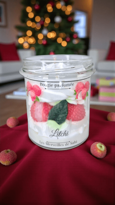 Bougie parfumée  senteur LITCHI