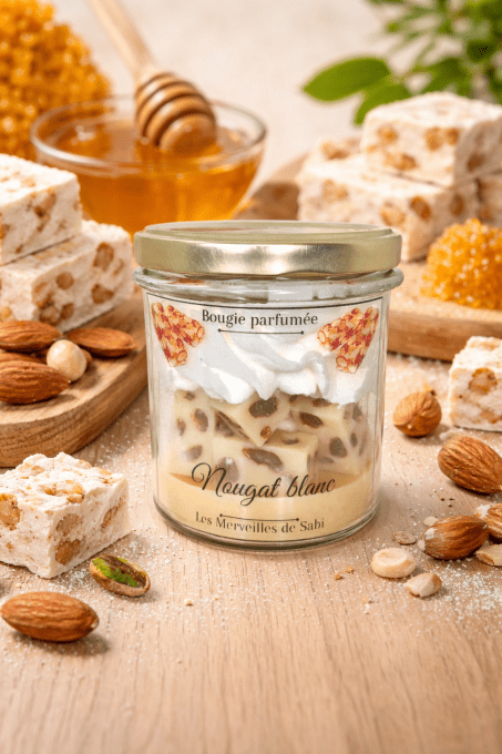 Bougie parfumée Senteur NOUGAT BLANC