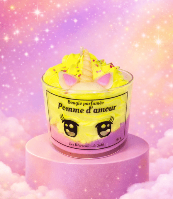 Bougie parfumée senteur POMME D'AMOUR