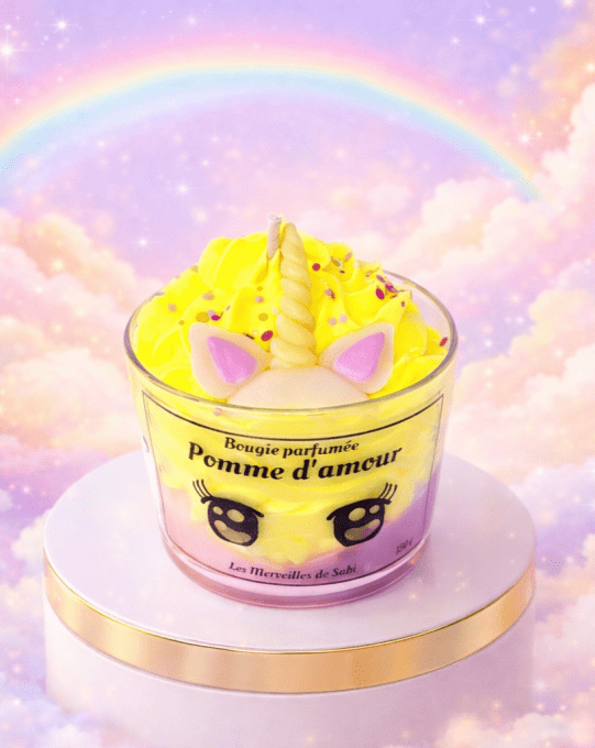 Bougie parfumée senteur POMME D'AMOUR