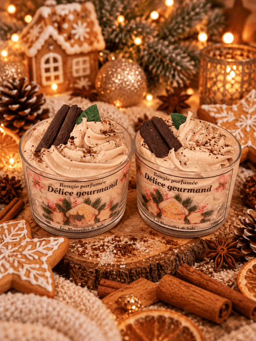 Bougie parfumée senteur DÉLICE GOURMAND