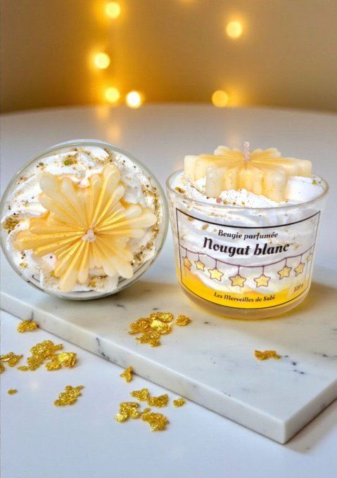 Bougie parfumée Senteur NOUGAT BLANC