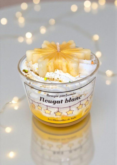 Bougie parfumée Senteur NOUGAT BLANC